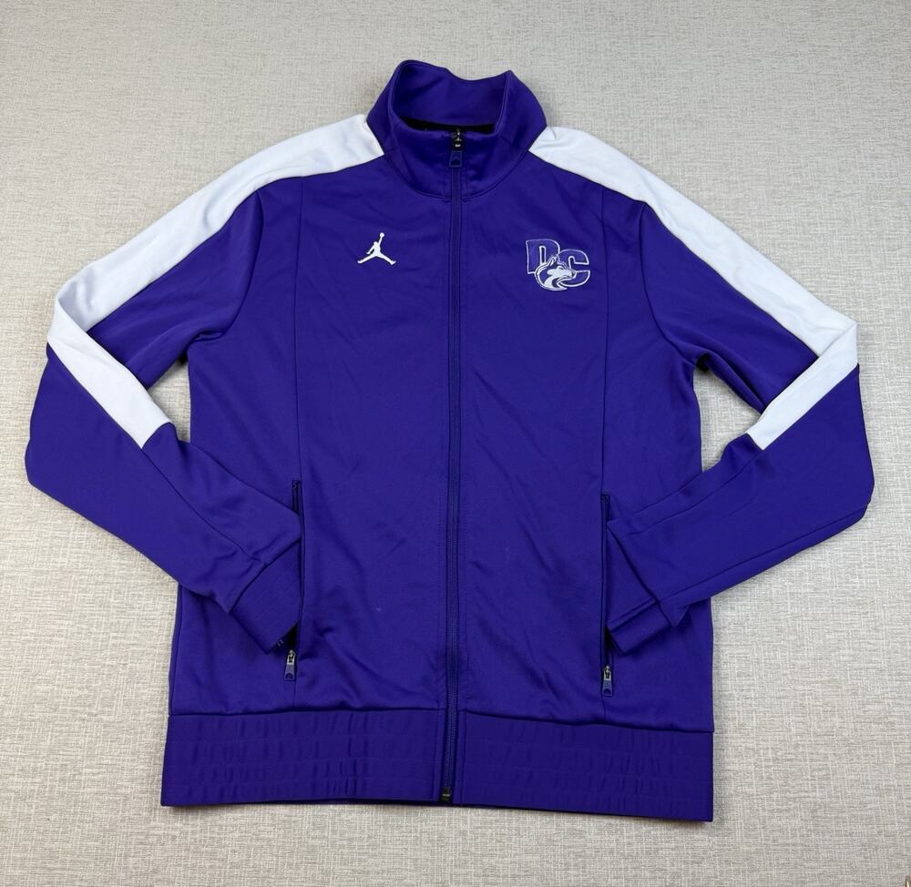 Jordan DC Huskies Track Jacket Men’s M Purple White Full Zip Basketball